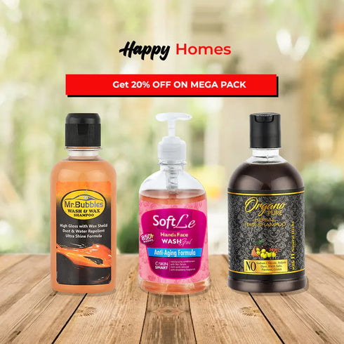 Hair Shampoo + Hand & Face Wash + Wash & Wax Car Shampoo (450 ML)